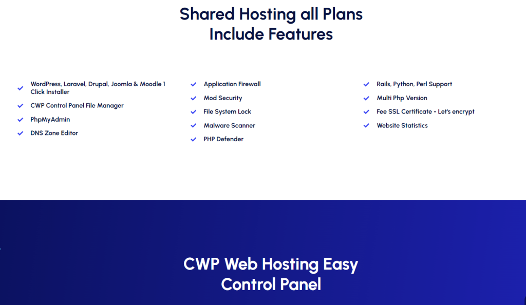 secure web hosting features